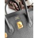 HERMES Birkin 25 Noir Togo Gold-tone Hardware