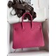 HERMES Birkin 25 Fuschia Togo Gold-tone Hardware