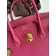 HERMES Birkin 25 Fuschia Togo Gold-tone Hardware