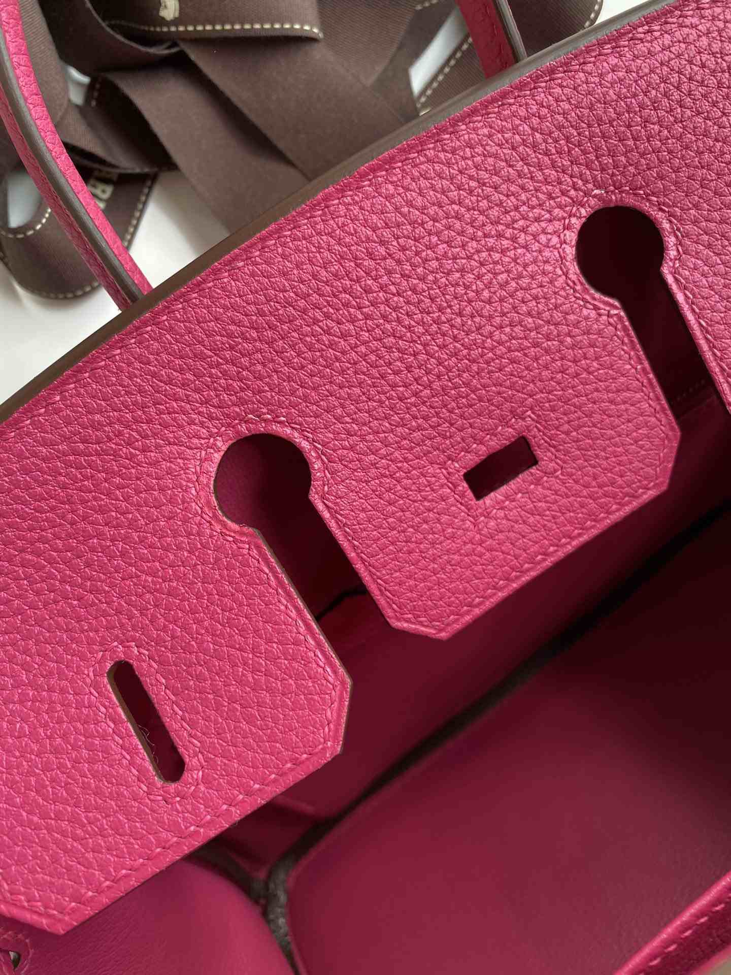 HERMES Birkin 25 Fuschia Togo Gold-tone Hardware