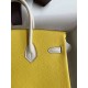 HERMES Birkin 25 Jaune De Naples&Craie Togo Gold-tone Hardware