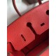 HERMES Birkin 25 Rouge De Corur Togo Gold-tone Hardware