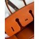 HERMES Birkin 25 Orange Togo Gold-tone Hardware