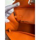 HERMES Birkin 25 Orange Togo Gold-tone Hardware