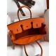 HERMES Birkin 25 Orange Togo Gold-tone Hardware