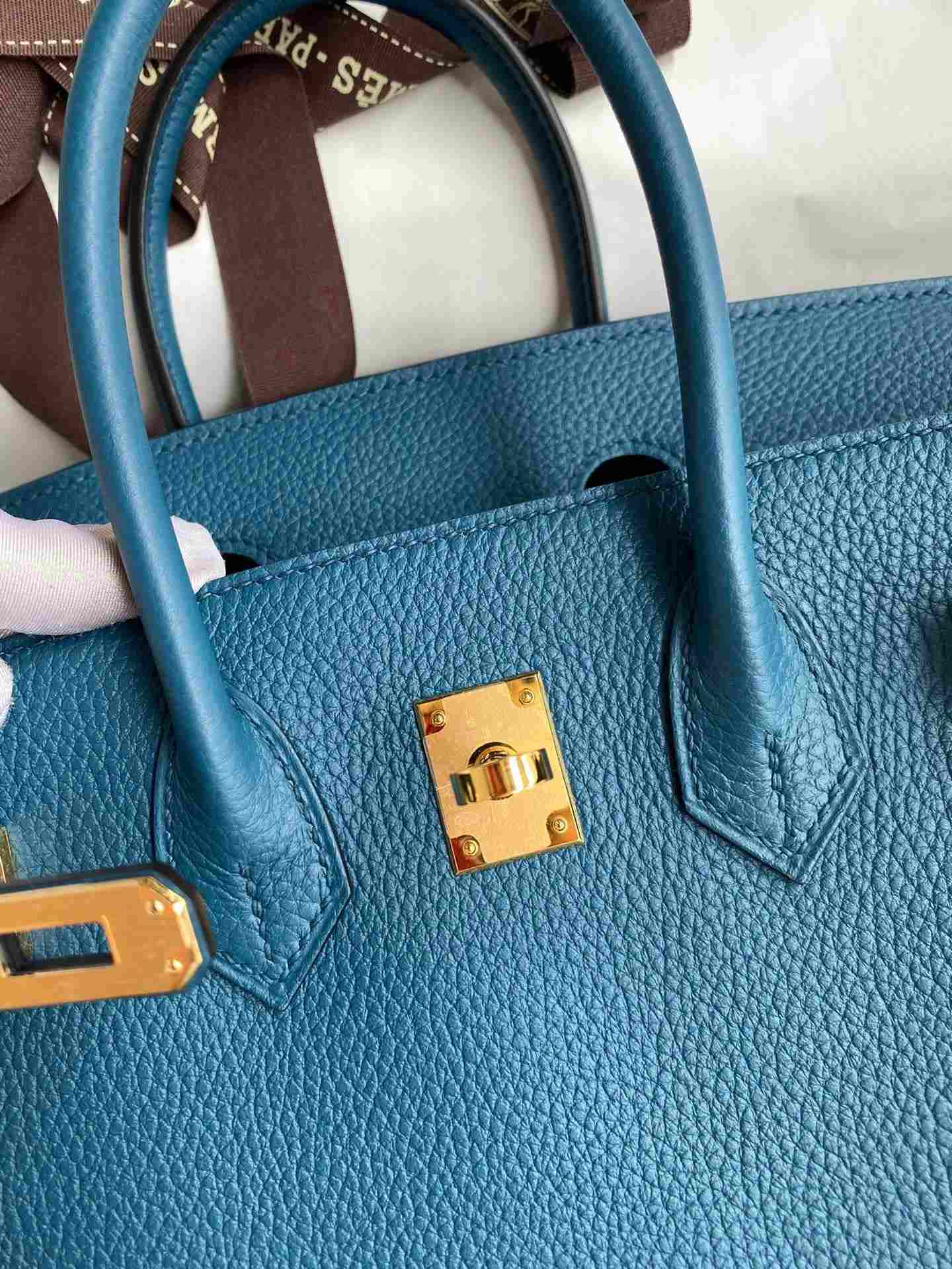 HERMES Birkin 25 Colvert Togo Gold-tone Hardware