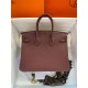 HERMES Birkin 25 Bordeaux Togo Gold-tone Hardware