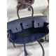 HERMES Birkin 25 Blue Nuit Togo Gold-tone Hardware