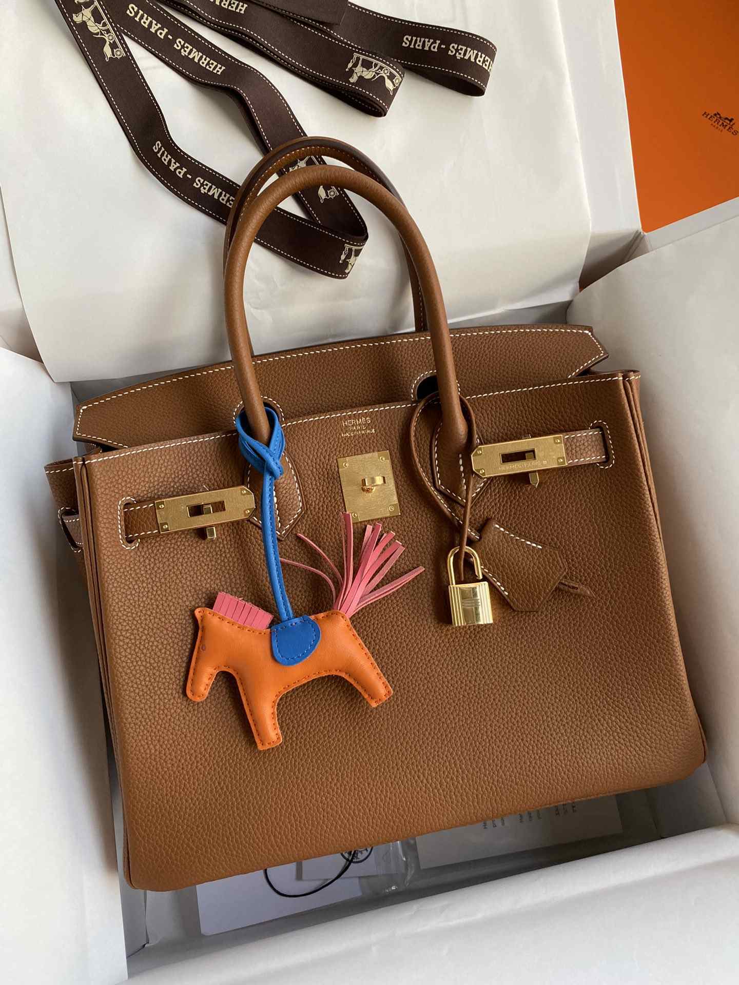 HERMES Birkin 25 Gold Togo Gold-tone Hardware