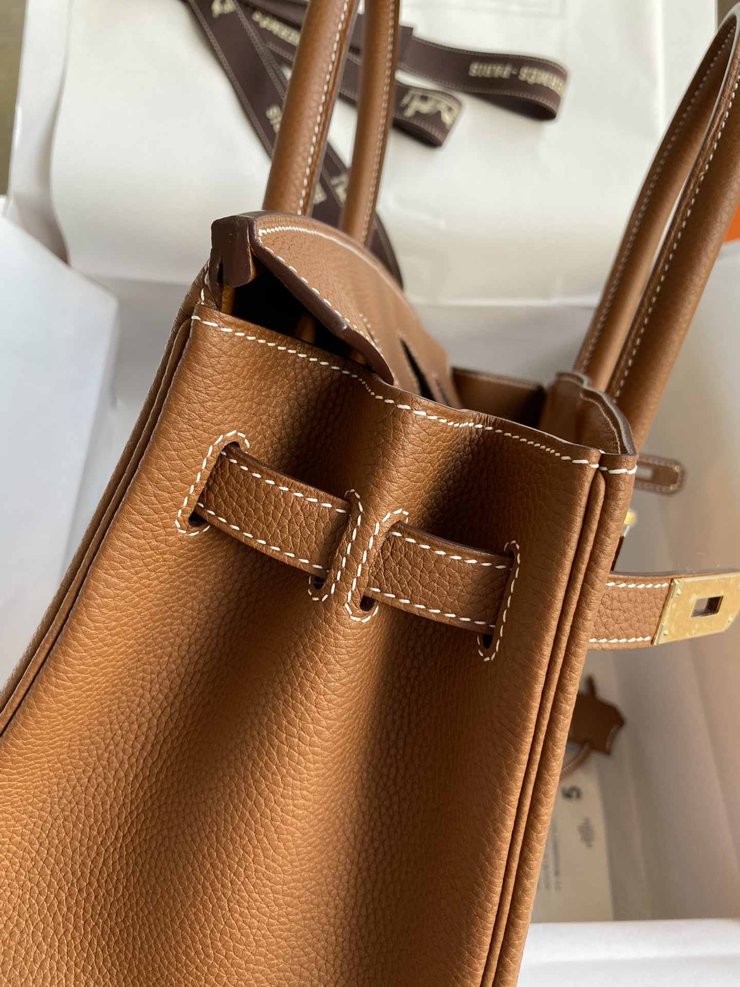 HERMES Birkin 25 Gold Togo Gold-tone Hardware