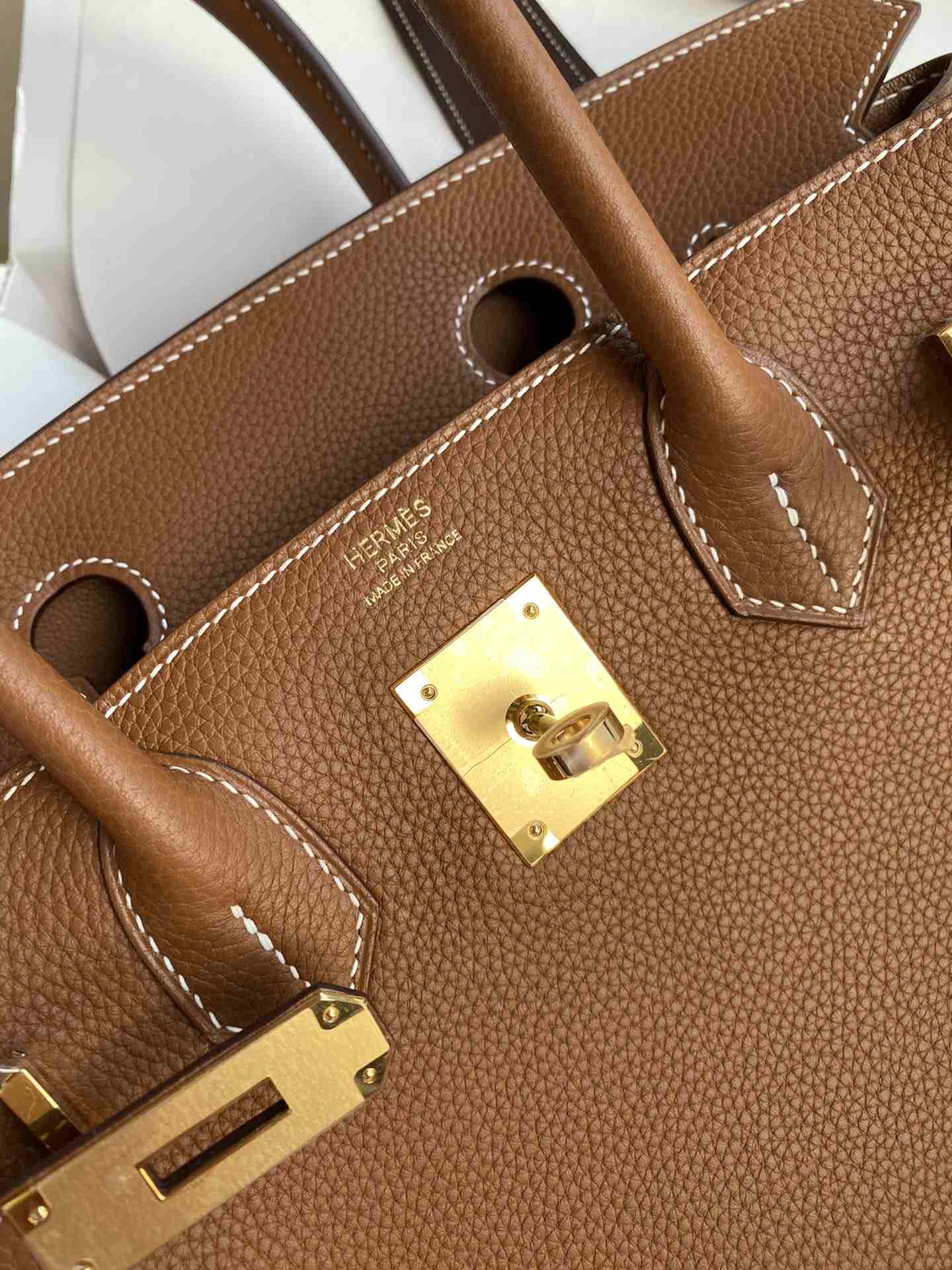 HERMES Birkin 25 Gold Togo Gold-tone Hardware