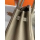 HERMES Birkin 25 Etoupe Togo Silver-tone Hardware