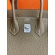 HERMES Birkin 25 Etoupe Togo Silver-tone Hardware