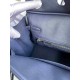 HERMES Birkin 25 Blue Nuit Togo Silver-tone Hardware