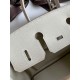 HERMES Birkin 25 Craie Togo Silver-tone Hardware