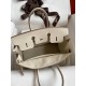 HERMES Birkin 25 Craie Togo Silver-tone Hardware