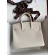 HERMES Birkin 25 Craie Togo Silver-tone Hardware