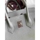 HERMES Birkin 25 Gris Mouette Togo Silver-tone Hardware