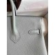 HERMES Birkin 25 Gris Mouette Togo Silver-tone Hardware