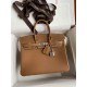 HERMES Birkin 25 Gold Togo Silver-tone Hardware