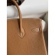 HERMES Birkin 25 Gold Togo Silver-tone Hardware