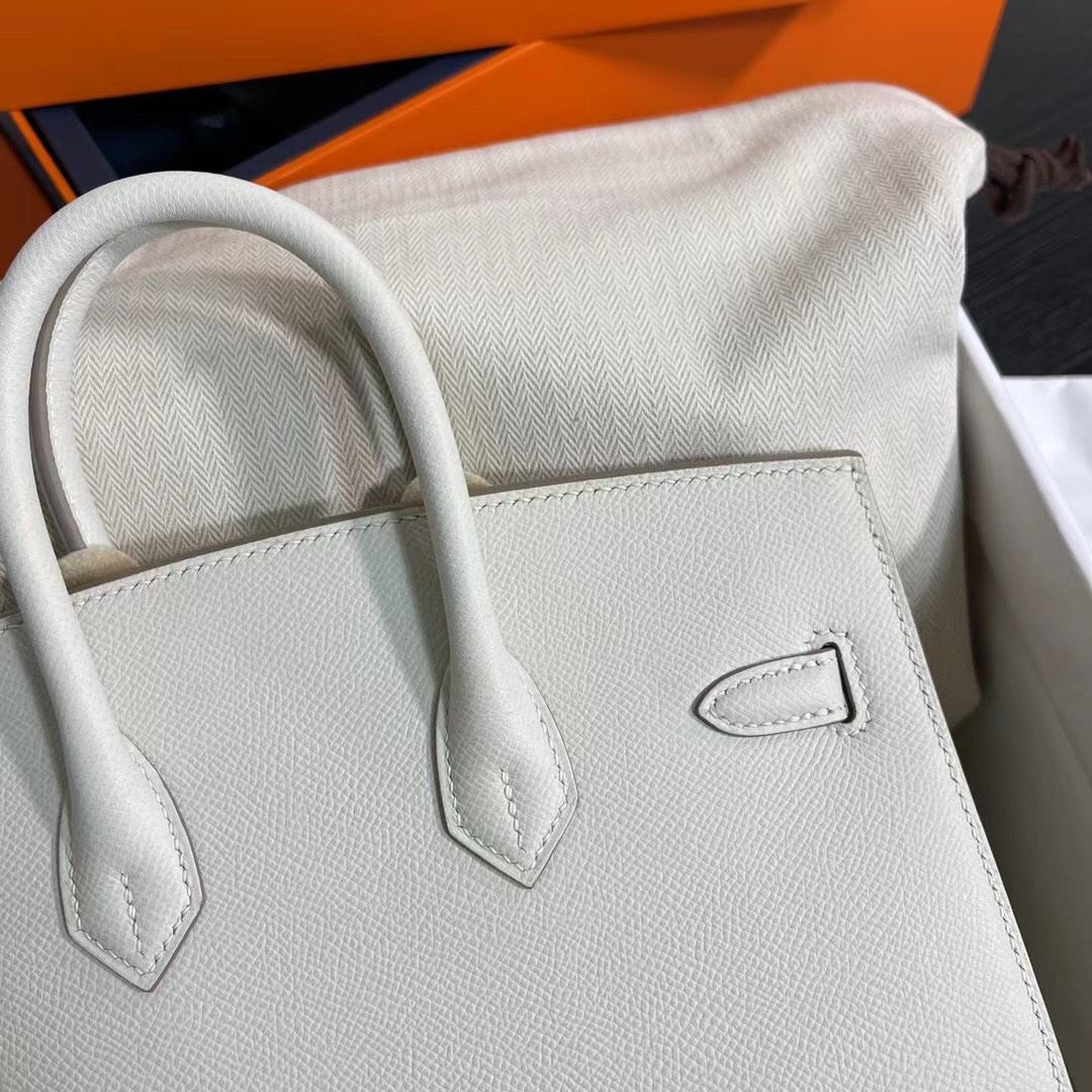 HERMES Birkin 25 Craie Epsom Gold-tone Hardware