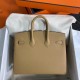 HERMES Birkin 25 Biscuit Epsom Gold-tone Hardware