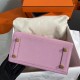 HERMES Birkin 25 Mauve Sylvestre Epsom Gold-tone Hardware