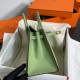 HERMES Birkin 25 Vert Criquet Epsom Gold-tone Hardware