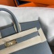 HERMES Birkin 25 Vert amande Epsom Gold-tone Hardware