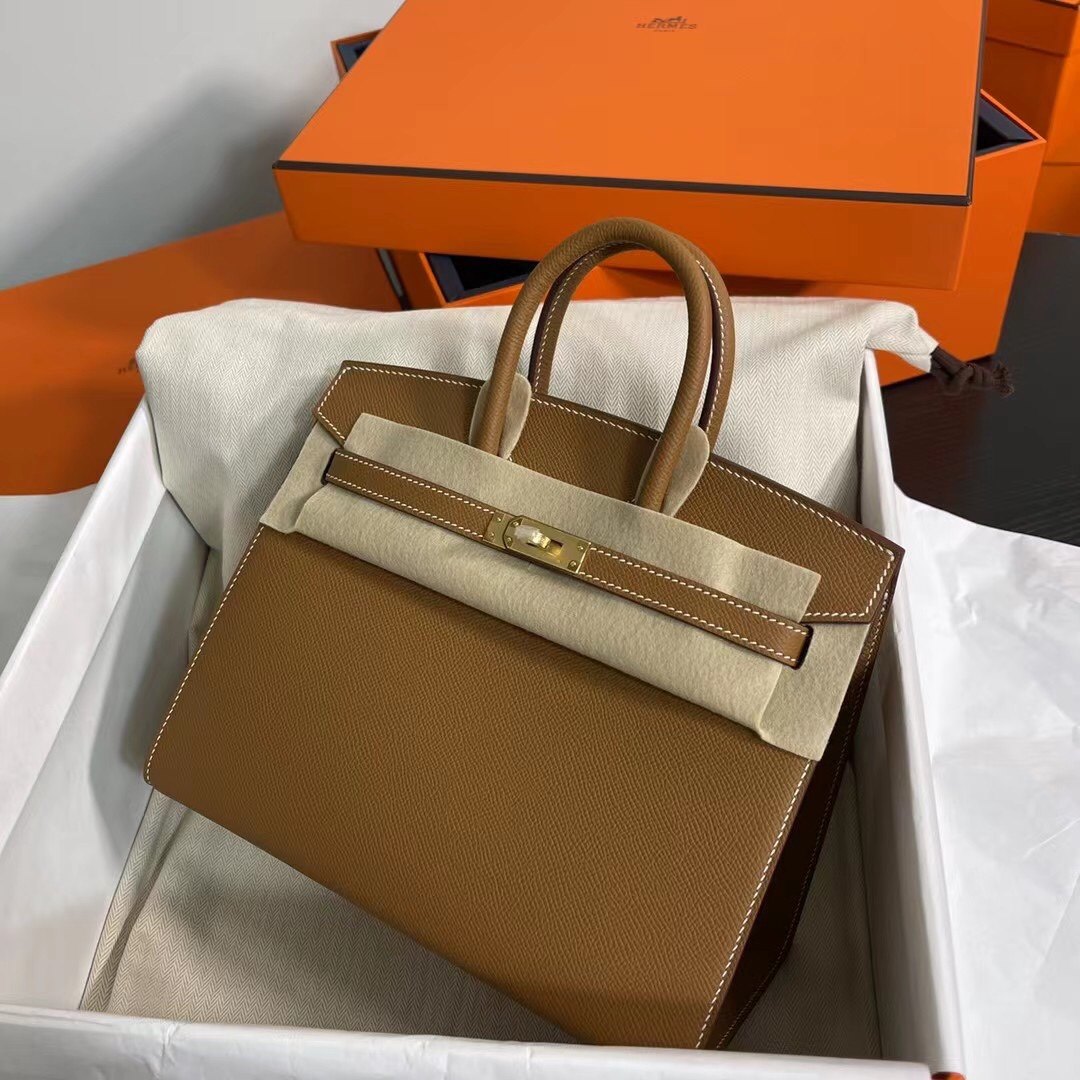 HERMES Birkin 25 Gold Epsom Gold-tone Hardware