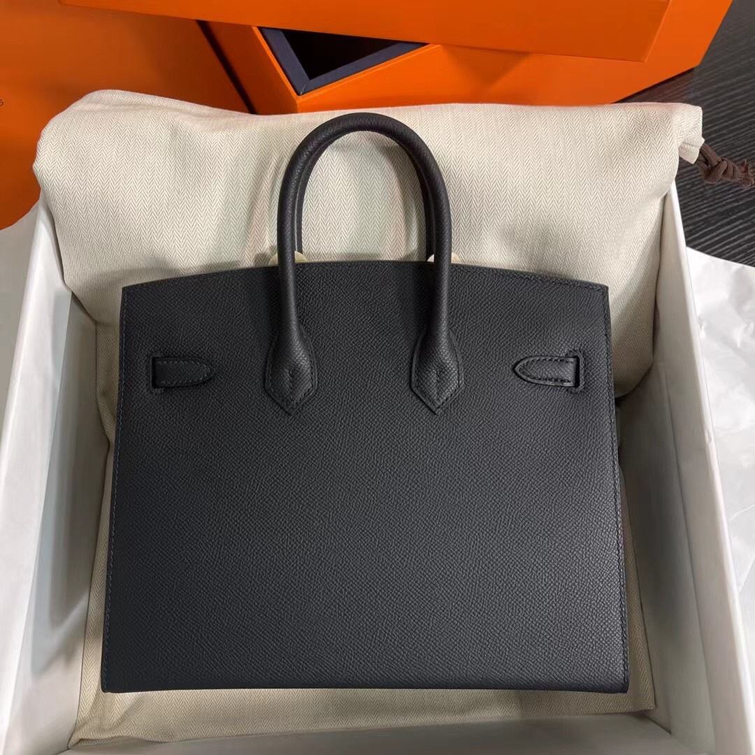 HERMES Birkin 25 Nior Epsom Gold-tone Hardware