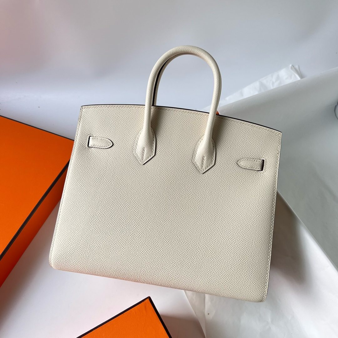 HERMES Birkin 25 Nata Epsom Gold-tone Hardware