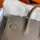 HERMES Birkin 25 Etoupe Epsom Gold-tone Hardware