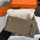 HERMES Birkin 25 Etoupe Epsom Gold-tone Hardware