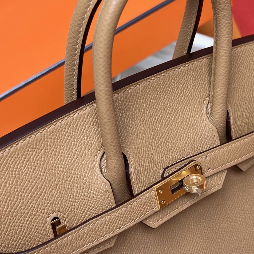 HERMES Birkin 25 Chai Epsom Gold-tone Hardware