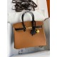 HERMES Birkin 25 Gold&Nior Epsom Gold-tone Hardware