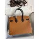 HERMES Birkin 25 Gold&Nior Epsom Gold-tone Hardware