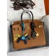 HERMES Birkin 25 Gold&Nior Epsom Gold-tone Hardware