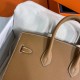 HERMES Birkin 25 Gold Epsom Silver-tone Hardware