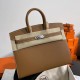 HERMES Birkin 25 Gold Epsom Silver-tone Hardware