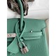 HERMES Birkin 25 Malachite Epsom Silver-tone Hardware