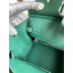 HERMES Birkin 25 Malachite Epsom Silver-tone Hardware