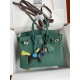 HERMES Birkin 25 Malachite Epsom Silver-tone Hardware