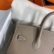 HERMES Birkin 25 Etoupe Epsom Silver-tone Hardware