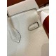 HERMES Birkin 25 Craie Epsom Silver-tone Hardware