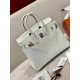 HERMES Birkin 25 Craie Epsom Silver-tone Hardware