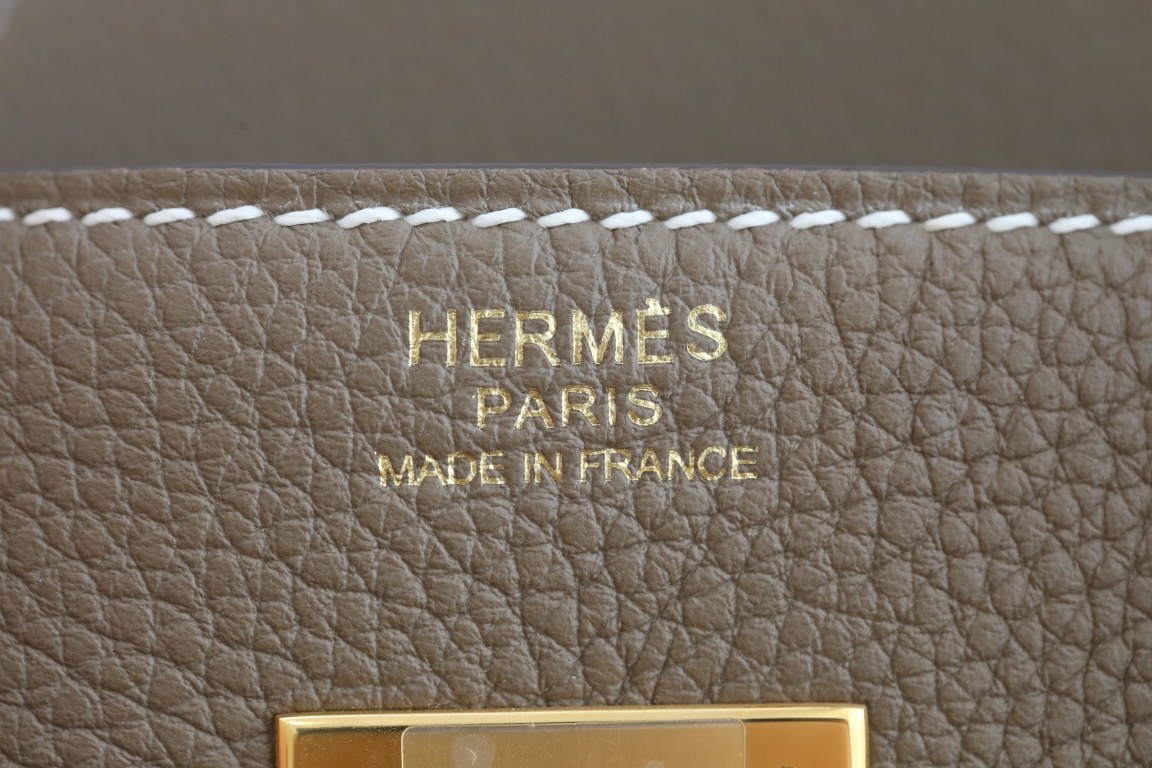 HERMES Birkin 30 Etoupe Togo Gold-tone Hardware