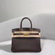 HERMES Birkin 30 Ebene Togo Gold-tone Hardware