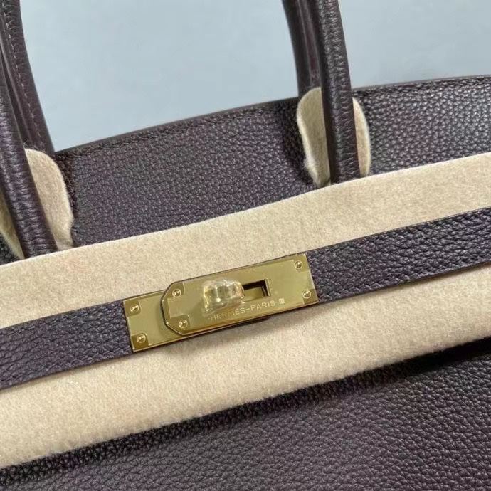 HERMES Birkin 30 Ebene Togo Gold-tone Hardware